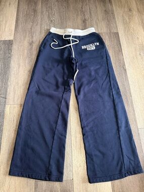 Edikted Navy Wide Leg sweat Pants